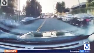 LAPD Cruiser Runs Over Another Officer While Speeding To Crime Scene