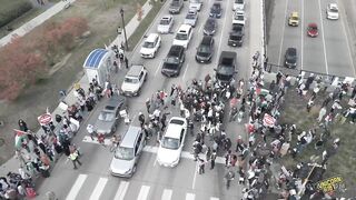 Car Drives Through the Crowd Of Pro Palestine Protesters In Minneapolis