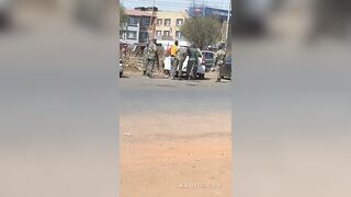 Carjacker Bodyslammed By Soldiers In South Africa