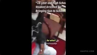 High School Student Doesn't Understand Why He's Being Arrested For Having A Gun In Class