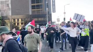 Jewish Protestors VS Palestinian In Los Angeles