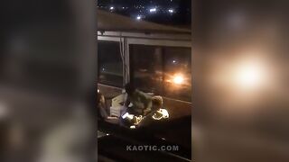 Moron repeatedly assaulting GF inside the restaurant in Kenya