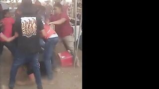 Wild Brawl At Brazilian Rodeo Event