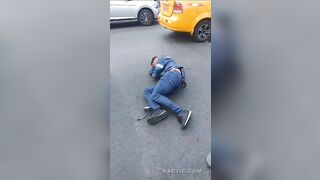 Cellphone Thief Takes Street Justice After Getting Hit By Car