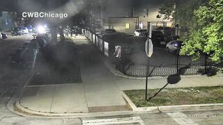 Chicago -neon-vested "peacekeeper" helping a group attack and rob a driver