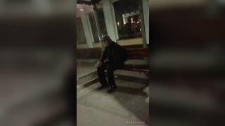 Scumbags Kick Homeless Man In The Face For Clout