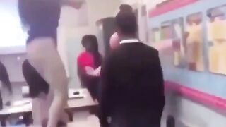 Teacher Is Helpless To Stop School Girl Fight