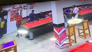 Colombian Man Plays His Last Game of Pool