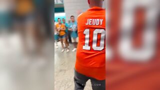 Drunk Broncos Fan (Tries) To Brawl With Rival