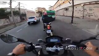 Biker Films Himself Getting Robbed