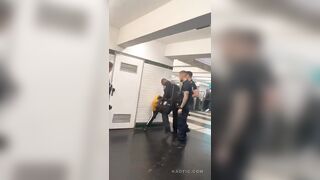 French Subway Guard Punches Man In Stomach