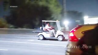 LAPD Chases a Suspect in Golf Cart