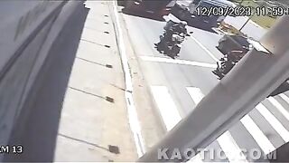 Elderly man ran over by truck