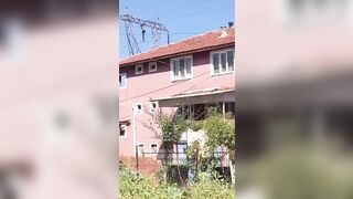 Depressed Man Dies on a Electric Pole in Turkey