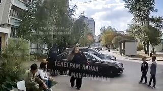 Russian Soldier Back From War Tries to Impress Locals With Flash Bang Grenade, Fails