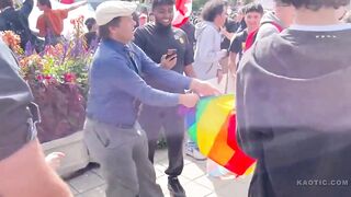 BASED Students In Ottawa Stomp On Pride Flags During Protests