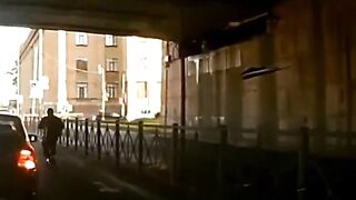 Scooter Rider Gets Killed By Truck In St Petersburg, Russia