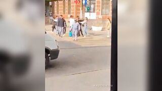 Fight Between Two Couples Breaks Out In Russian Town