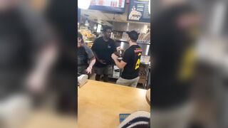 Customer beatdown by Toppers Pizza employees(with sound)