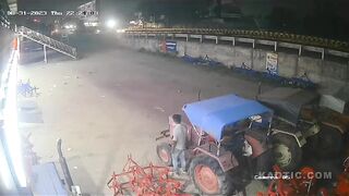 Genius Ran Over By Own Tractor In India