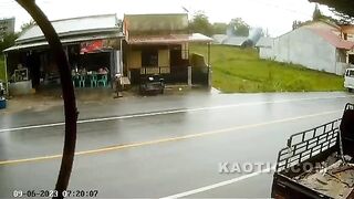 Couple On Motorcycle VS Van