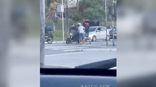 Couple Robbed Of Motorcycle On The Busy Road In Brazil