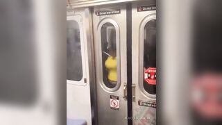 Couple Having Sex On NY Train