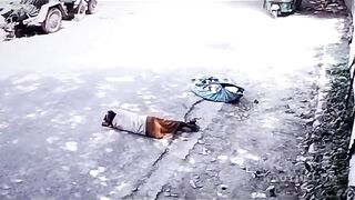 Man Sleeping On The road Ran Over