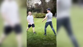 White man sucker punches another white