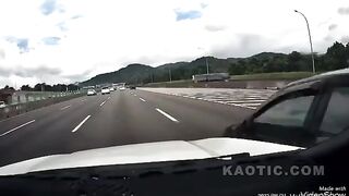 Another idiot with no seat belt.