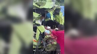 Gruesome Crash In Indonesia