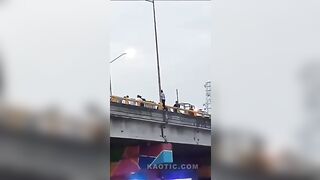 Depressed Girl Jumps From An Overpass In Mexico