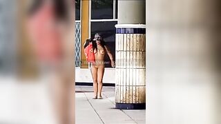 Colombian Lady Walks Naked in Public