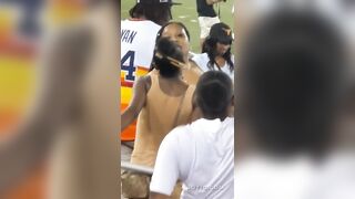 Loud Mouth Woman Gets Pushed Down Bleachers