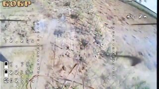 Ukrainian Soldier Trying to Outrun Kamikaze Drone