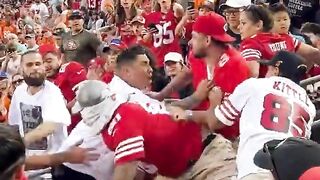 49ers vs Broncos Fans Brawl