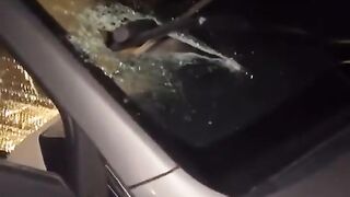 Woman nearly killed when spear smashes through windshield as she drove on Texas highway