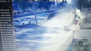 Stupid ass driver does a flip