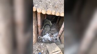 Killed soldiers of Ukraine in the dugout