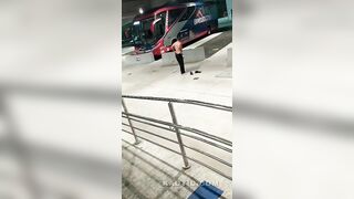 Man Strips Naked At The Bus Station In Brazil