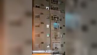 Kuwait Man flies off the 7th floor(repost)