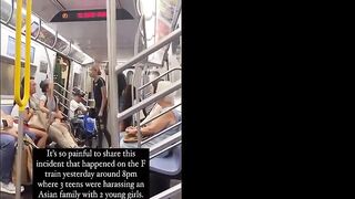 A Group Of Black Teens Harass An Asian Family On The NYC Subway