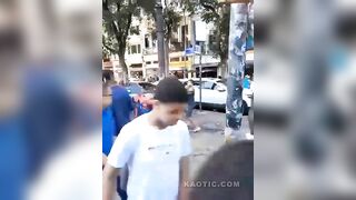 Street Vendors Fight In Rio