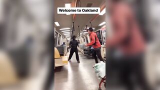 Fight Breaks Out On The Train In Oakland