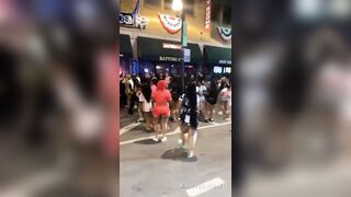 Wild Fight Outside Chicago Nightclub