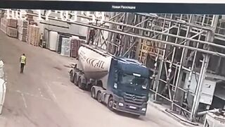 Cement Truck Driver Instant Death