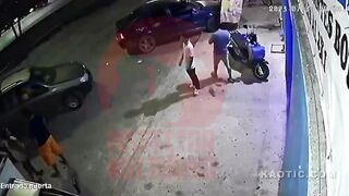 Drunk Man Got A Problem Outside The Bar In Cancun, Mexico