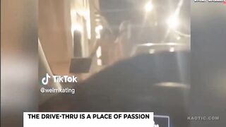 comp of fighting at drive through