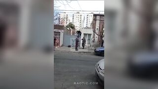 Bad Luck Thief Landed On Sharp Fencing