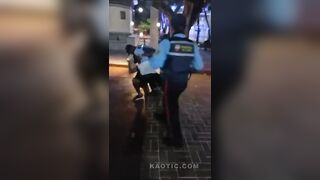 Drunk Man Clubbed & Kicked By Police In Ecuador